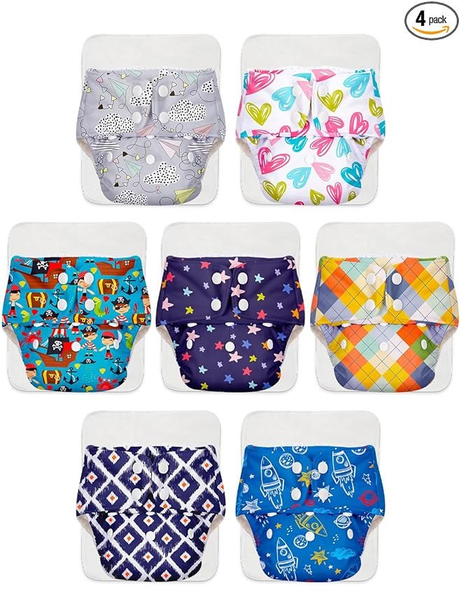 cloth diaper,M-3Pc(3Years)-SuperBottoms Basic Leakage-Proof Advanced Cloth Diapers – Medium (M) Size – 3 Piece Pack (Reusable Washable Cloth Diapers for Babies from 3 Months to 3 Years)