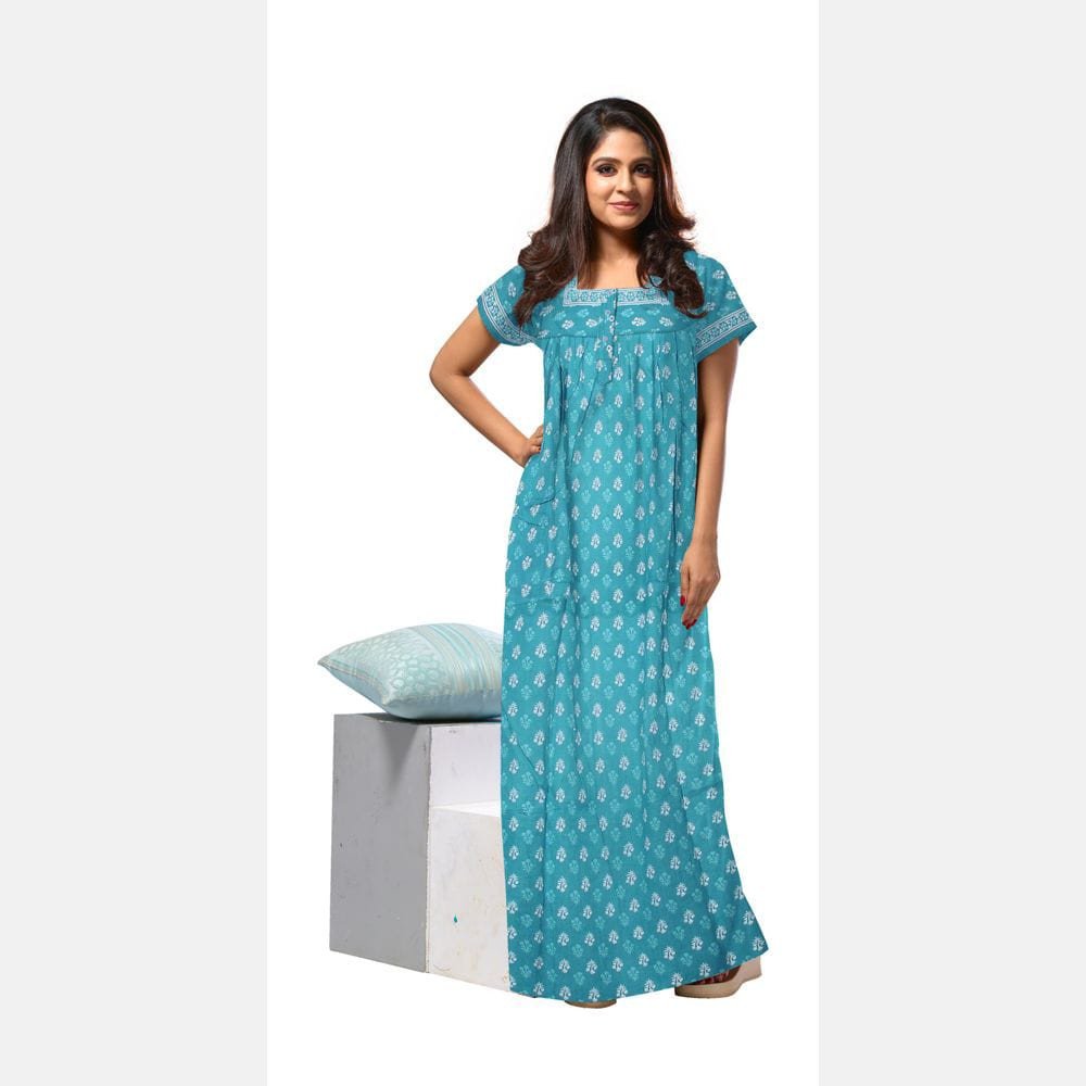 Nighty - Premium Cotton (Mediam)sea green(YAV-948)